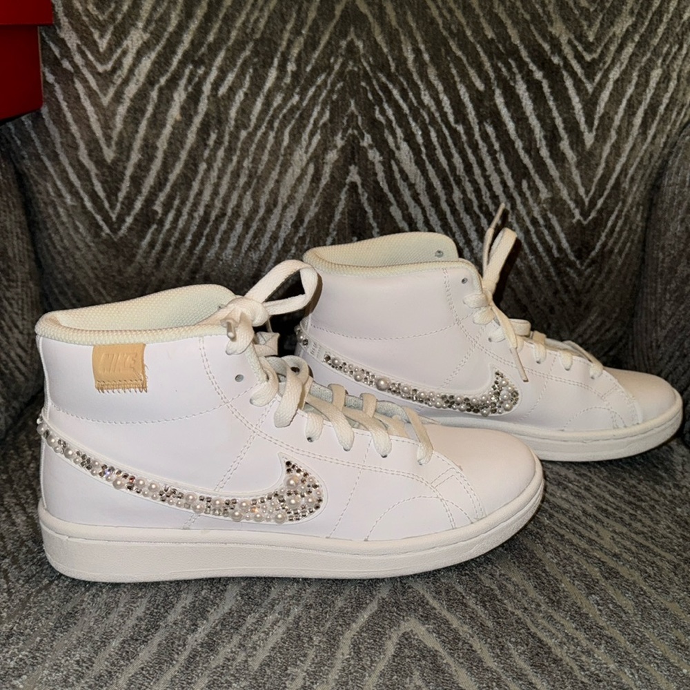 Rhinestone Nikes sz 7.5